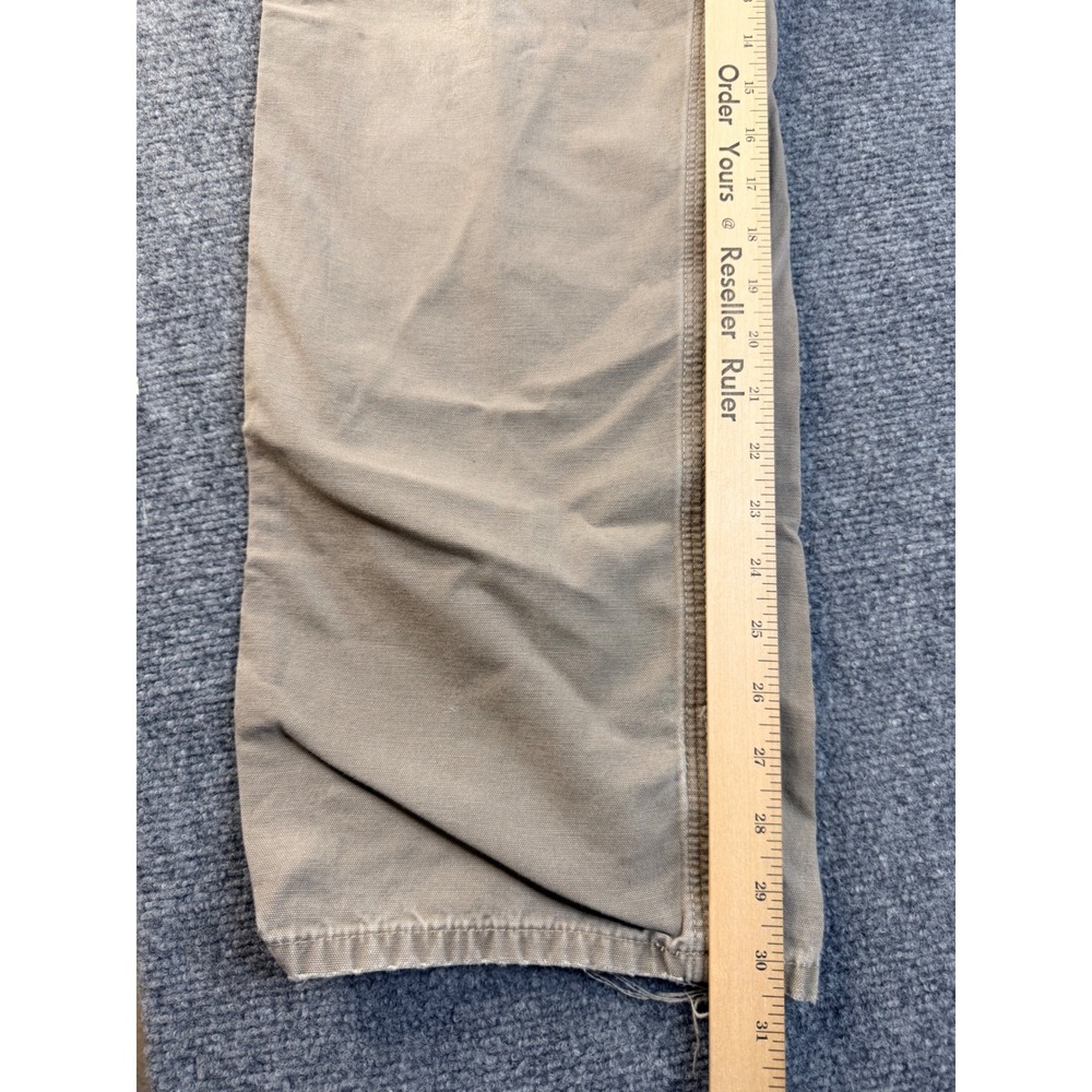 Carhartt B159 MUS Loose Fit Carpenter Pants Mens 34x32 Tan Cotton Duck Workwear - Picture 4 of 7